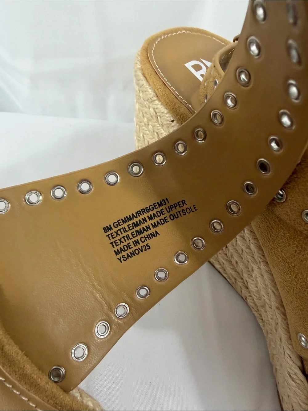 NWT Rebecca Minkoff Women’s Size 8 Tan Wedge Espadrille Sandals